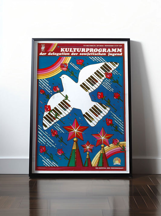 Historisches DDR Poster (A4 | A3 | A2 | A1) • DDR: DELEGATION DER SOWJETISCHEN JUGEND