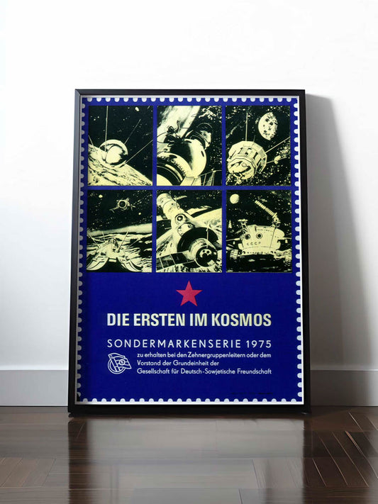Historisches DDR Poster (A4 | A3 | A2 | A1) • DIE ERSTEN IM KOSMOS