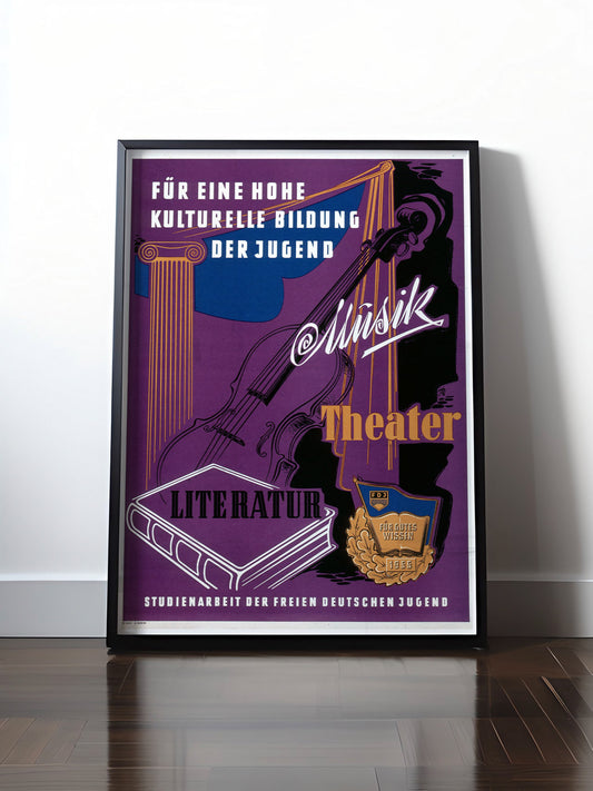 Historisches DDR Poster (A4 | A3 | A2 | A1) • DDR: FÜR HOHE BILDUNG