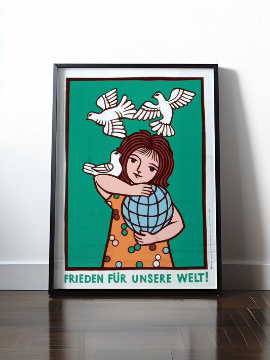 Historisches DDR Poster (A4 | A3 | A2 | A1) • DDR: FRIEDEN FÜR UNSERE WELT!