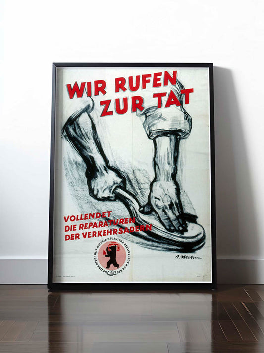 Historisches DDR Poster (A4 | A3 | A2 | A1) • WIR RUFEN ZUR TAT