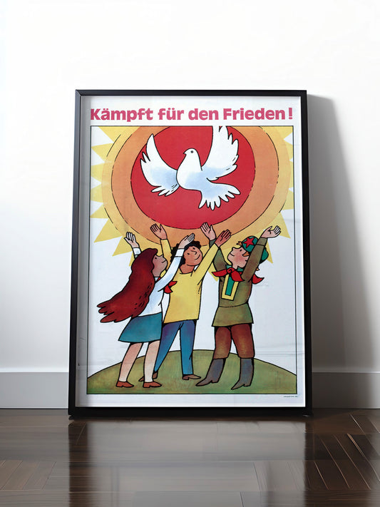 Historisches DDR Poster (A4 | A3 | A2 | A1) • DDR: KÄMPFT FÜR DEN FRIEDEN!