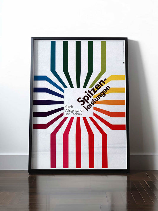 Historisches DDR Poster (A4 | A3 | A2 | A1) • SPITZENLEISTUNGEN DURCH WISSENSCHAFT UND TECHNIK