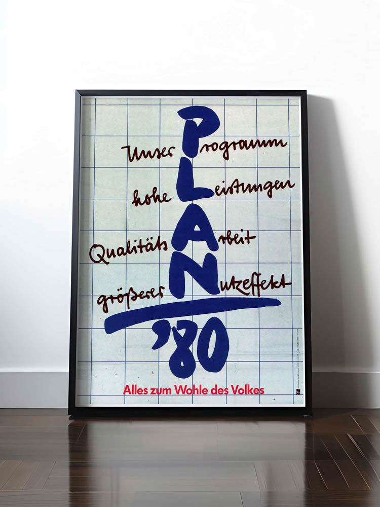 Historisches DDR Poster (A4 | A3 | A2 | A1) • PLAN '80