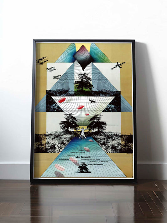 Historisches DDR Poster (A4 | A3 | A2 | A1) • DER MENSCH IM COMPUTERZEITALTER