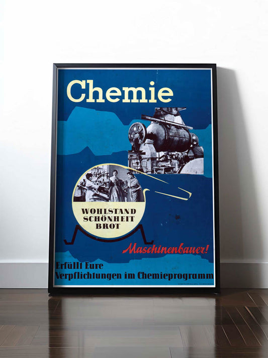 Historisches DDR Poster (A4 | A3 | A2 | A1) • CHEMIE MASCHINENBAUER