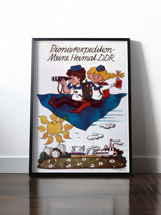 Historisches DDR Poster (A4 | A3 | A2 | A1) • DDR: PIONIEREXPEDITION MEINE HEIMAT