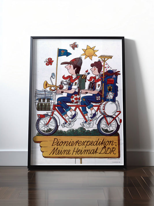 Historisches DDR Poster (A4 | A3 | A2 | A1) • DDR: PIONIEREXPEDITION