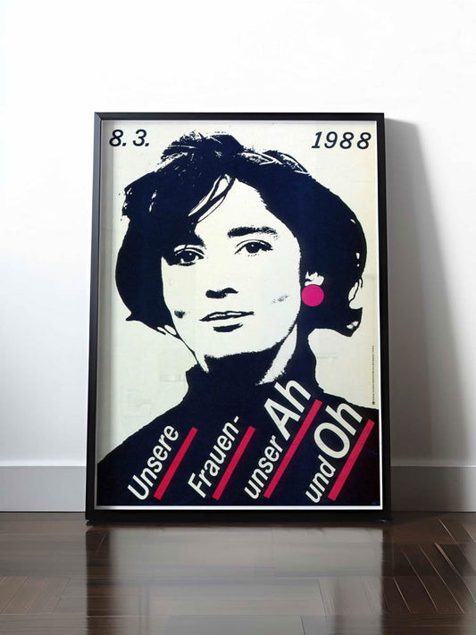 Historisches DDR Poster (A4 | A3 | A2 | A1) • UNSERE FRAUEN - UNSER AH UND OH 1988