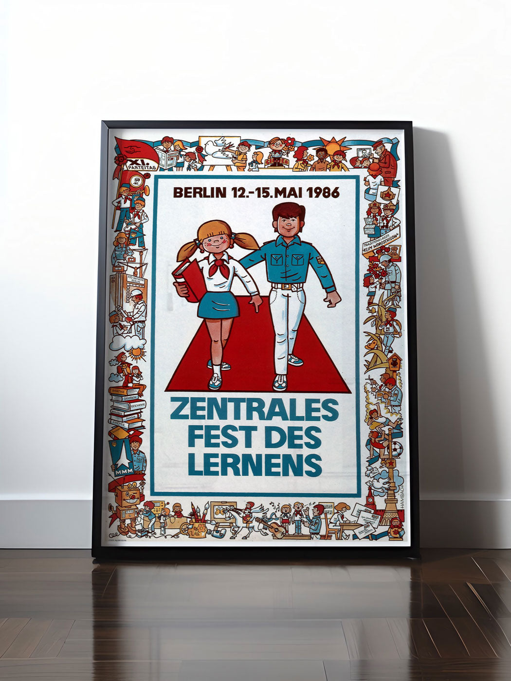 Historisches DDR Poster (A4 | A3 | A2 | A1) • DDR: FEST DES LERNENS 1986