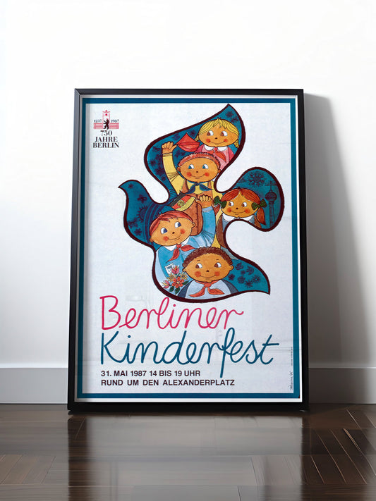 Historisches DDR Poster (A4 | A3 | A2 | A1) • DDR: BERLINER KINDERFEST 1987