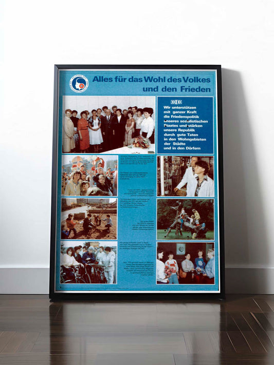 Historisches DDR Poster (A4 | A3 | A2 | A1) • ALLES FÜR DAS WOHL DES VOLKES UND DEN FRIEDEN