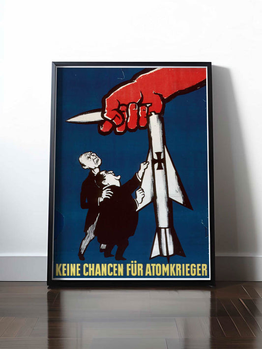 Historisches DDR Poster (A4 | A3 | A2 | A1) • KEINE CHANCEN FÜR ATOMKRIEGER