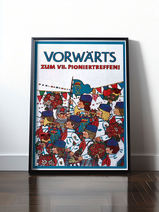 Historisches DDR Poster (A4 | A3 | A2 | A1) • DDR: 7. PIONIERTREFFEN