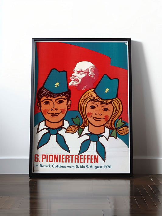 Historisches DDR Poster (A4 | A3 | A2 | A1) • DDR: 6. PIONIERTREFFEN 1970