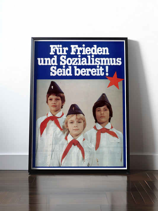 Historisches DDR Poster (A4 | A3 | A2 | A1) • DDR: SEID BEREIT!