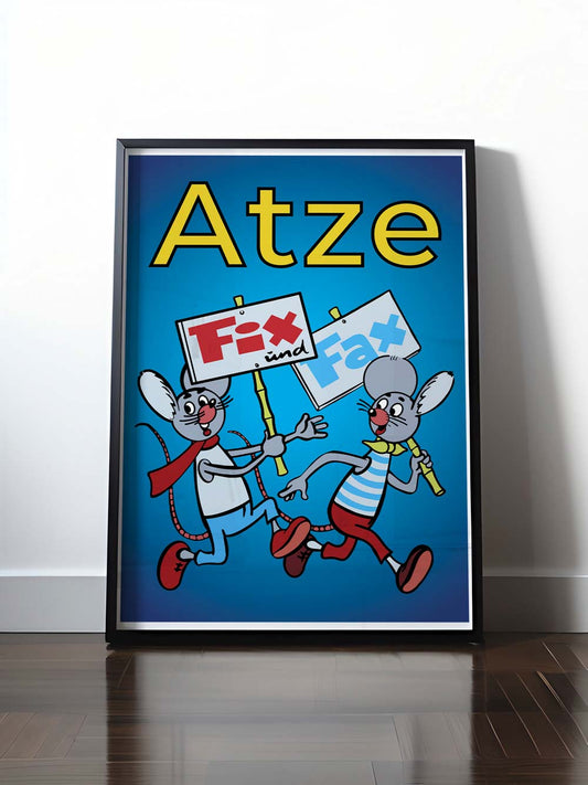 Historisches DDR Poster (A4 | A3 | A2 | A1) • ATZE FIX UND FAX