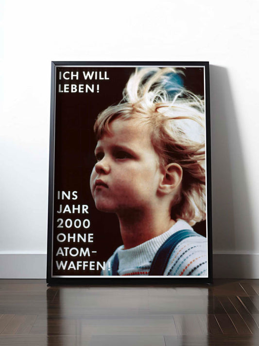 Historisches DDR Poster (A4 | A3 | A2 | A1) • ICH WILL LEBEN!