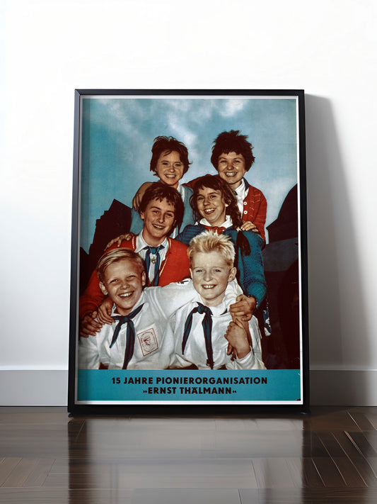 Historisches DDR Poster (A4 | A3 | A2 | A1) • DDR: 15 JAHRE PIONIERE