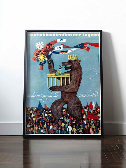 Historisches DDR Poster (A4 | A3 | A2 | A1) • DEUTSCHLANDTREFFEN DER JUGEND, BERLIN 1964