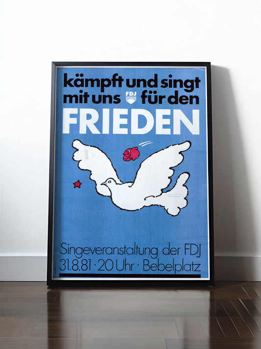 Historisches DDR Poster (A4 | A3 | A2 | A1) • KÄMPFT UND SINGT MIT UNS FÜR DEN FRIEDEN 1981