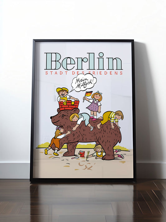 Historisches DDR Poster (A4 | A3 | A2 | A1) • BERLIN - STADT DES FRIEDENS 1987