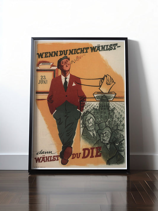 Historisches DDR Poster (A4 | A3 | A2 | A1) • DDR: GEH WÄHLEN!