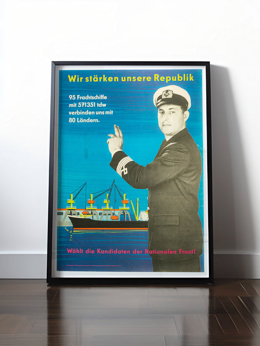 Historisches DDR Poster (A4 | A3 | A2 | A1) • DDR - FRACHTSCHIFFE