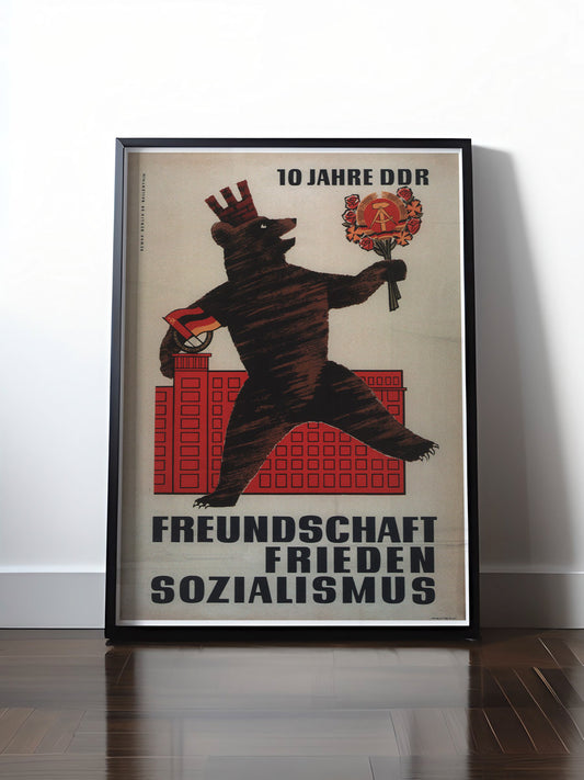 Historisches DDR Poster (A4 | A3 | A2 | A1) • DDR: FREUNDSCHAFT & FRIEDEN