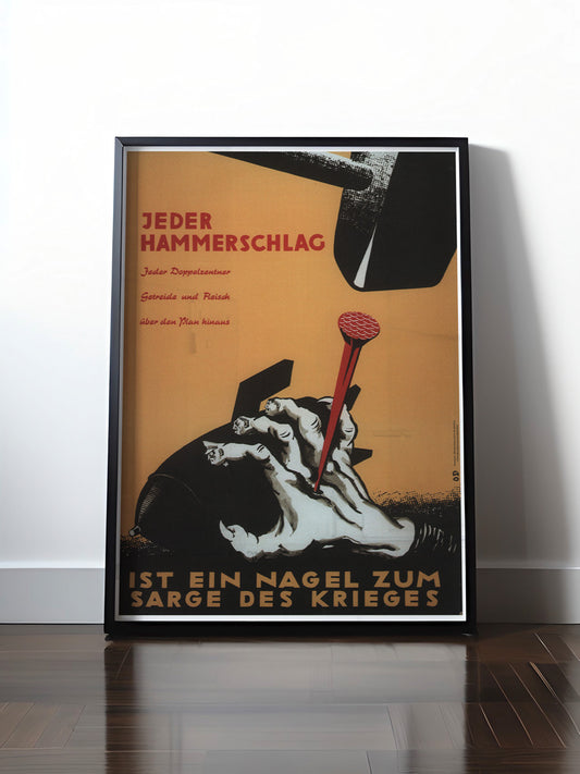 Historisches DDR Poster (A4 | A3 | A2 | A1) • DDR: SARGE DES KRIEGES