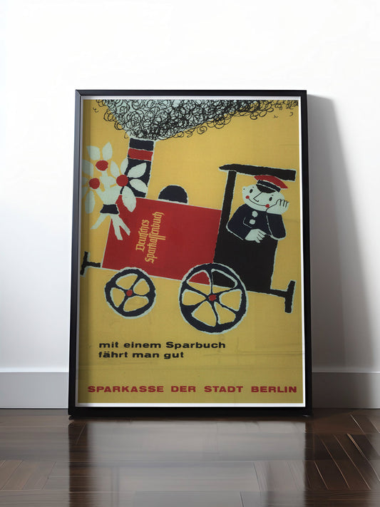 Historisches DDR Poster (A4 | A3 | A2 | A1) • DDR: SPARKASSE BERLIN