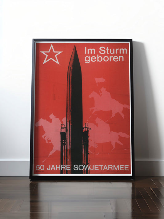 Historisches DDR Poster (A4 | A3 | A2 | A1) • DDR: 50 JAHRE SOWJETARMEE
