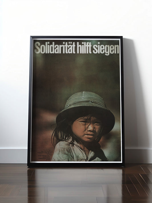 Historisches DDR Poster (A4 | A3 | A2 | A1) • DDR: SOLIDARITÄT MIT VIETNAM