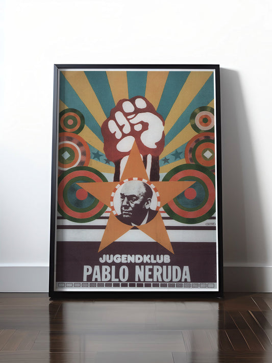 Historisches DDR Poster (A4 | A3 | A2 | A1) • JUGENDKLUB PABLO NERUDA