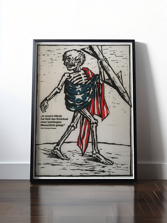 Historisches DDR Poster (A4 | A3 | A2 | A1) • DDR: DER US-TOD