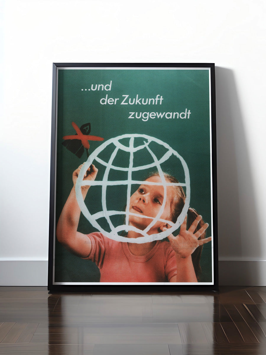 HISTORISCHES POSTER (A4 | A3 | A2 | A1) • DDR: UND DER ZUKUNFT ZUGEWANDT