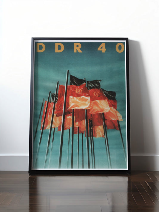 Historisches DDR Poster (A4 | A3 | A2 | A1) • 40 JAHRE DDR