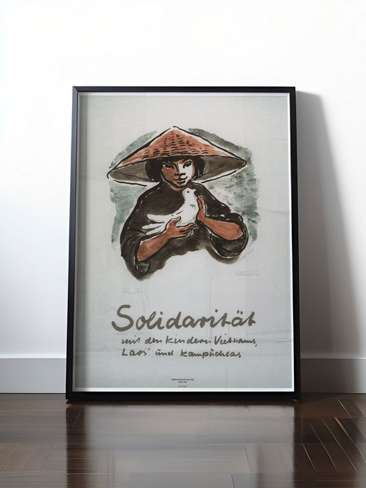 Historisches DDR Poster (A4 | A3 | A2 | A1) • DDR: SOLIDARITÄT MIT VIETNAM