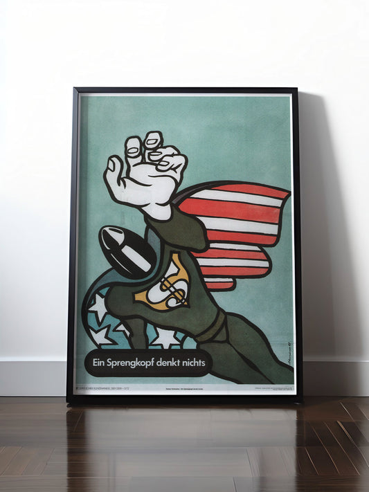 Historisches DDR Poster (A4 | A3 | A2 | A1) • DDR: EIN SPRENGKOPF DENKT NICHTS