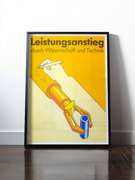 Historisches DDR Poster (A4 | A3 | A2 | A1) • DDR - LEISTUNGSANSTIEG