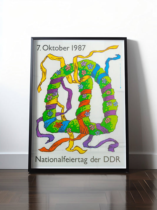 Historisches DDR Poster (A4 | A3 | A2 | A1) • DDR - NATIONALFEIERTAG 1987
