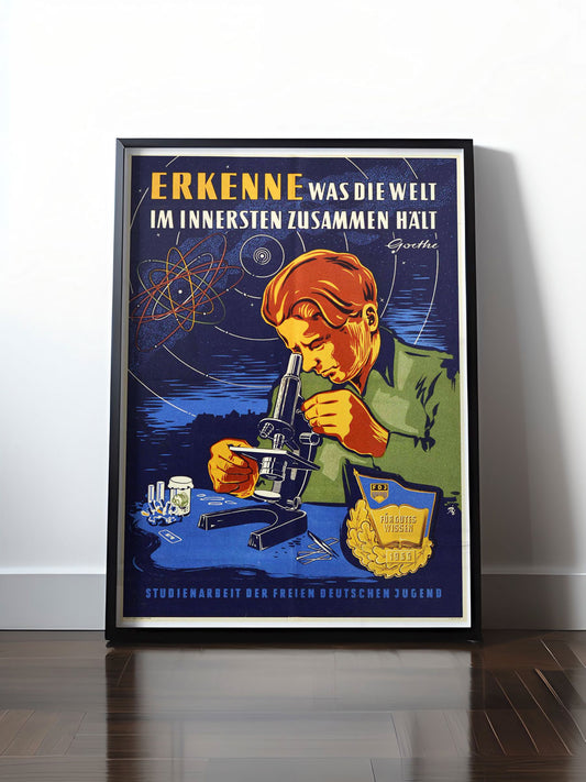 Historisches DDR Poster (A4 | A3 | A2 | A1) •  DDR - WAS DIE WELT ZUSAMMEN HÄLT