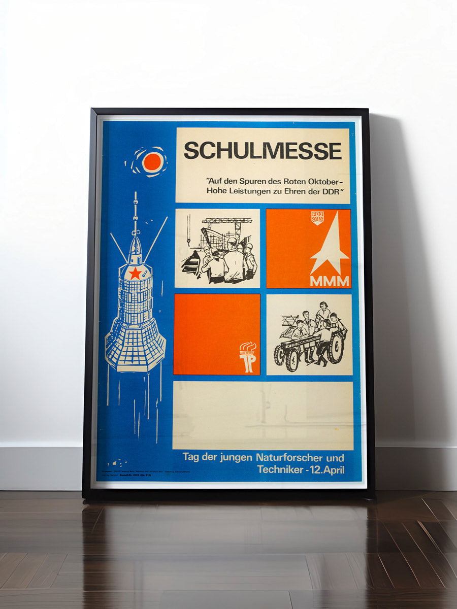 Historisches DDR Poster (A4 | A3 | A2 | A1) • DDR MMM SCHULMESSE