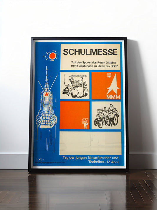 Historisches DDR Poster (A4 | A3 | A2 | A1) • DDR MMM SCHULMESSE