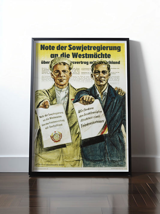 Historisches DDR Poster (A4 | A3 | A2 | A1) • FRIEDENSVERTRAG