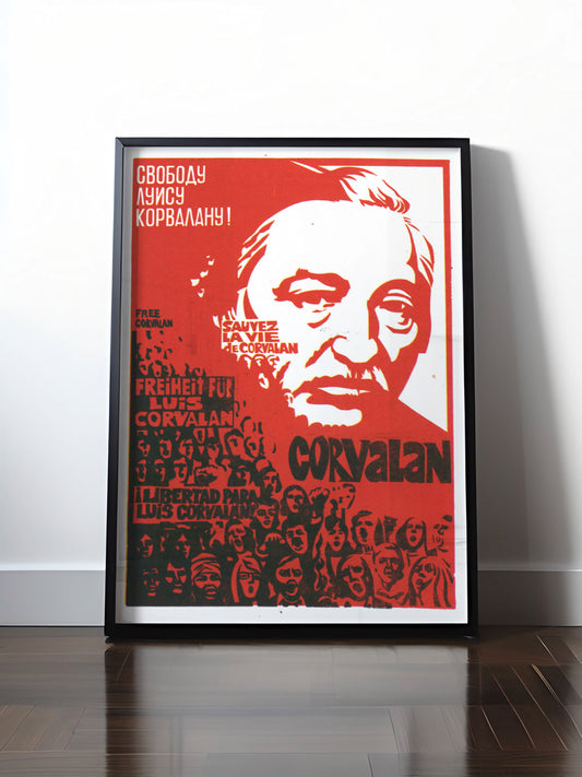 Historisches DDR Poster (A4 | A3 | A2 | A1) • FREIHEIT FÜR LUIS CORVALAN!