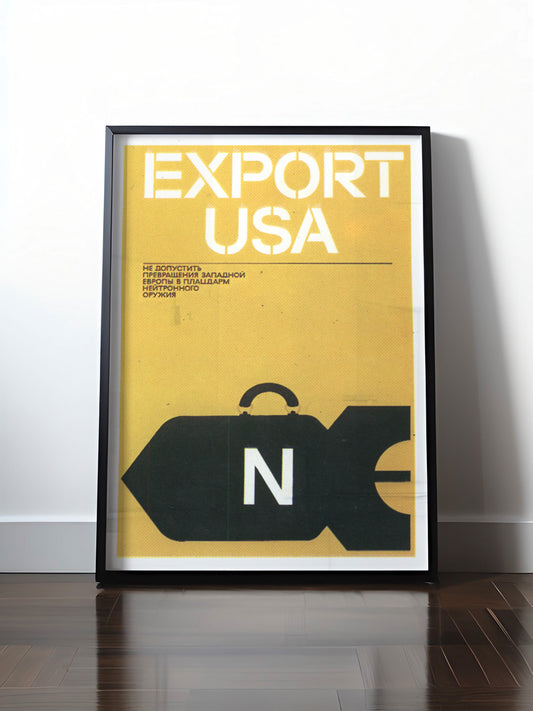 Historisches DDR Poster (A4 | A3 | A2 | A1) • BOMBEN: USA-EXPORT