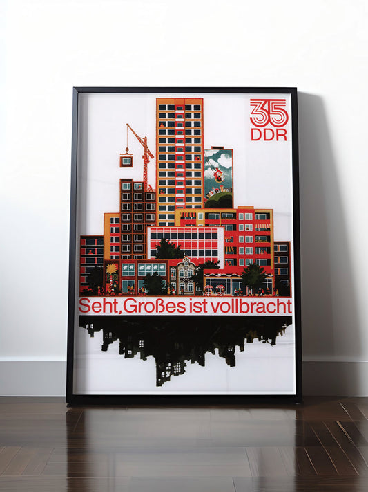 Historisches DDR Poster (A4 | A3 | A2 | A1) • 35 JAHRE DDR