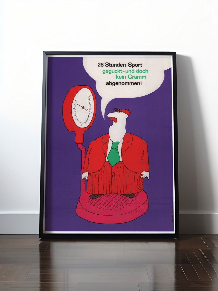 Historisches DDR Poster (A4 | A3 | A2 | A1) • 28 STUNDEN SPORT GEGUCKT