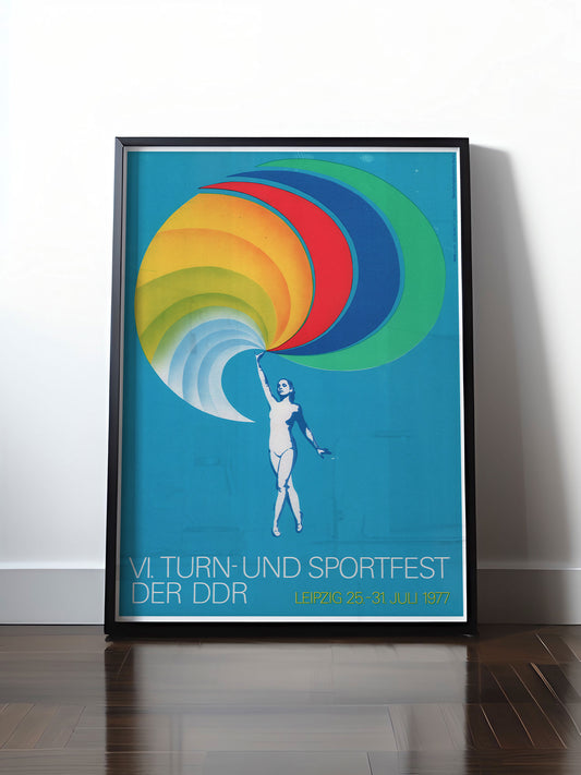 Historisches DDR Poster (A4 | A3 | A2 | A1) • 6. TURN- UND SPORTFEST DER DDR